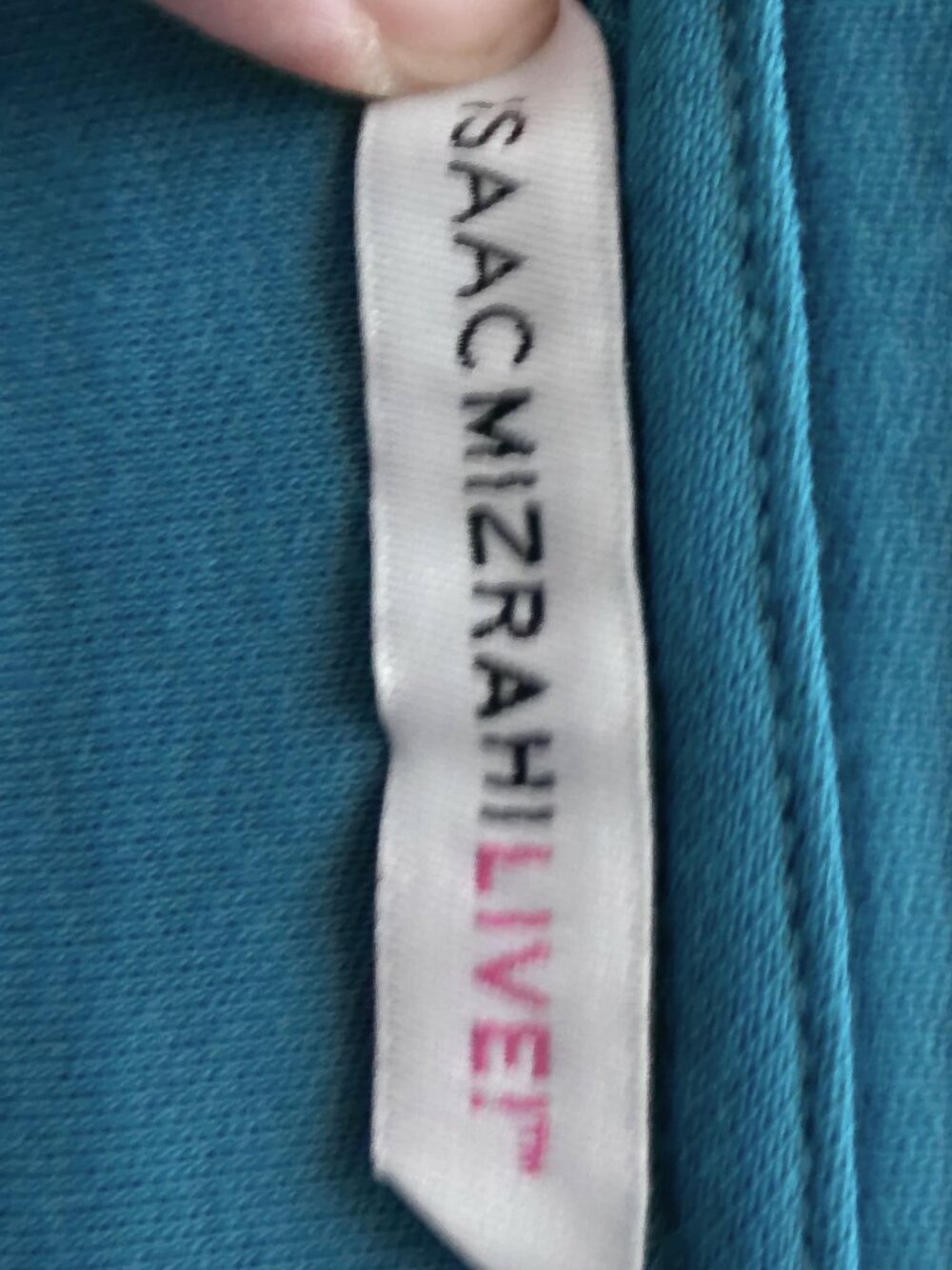 ISAAC MIZRAHI Live 3/4" Sleeve Scoop Neck Dark Teal Top NWOT L - Picture 3 of 7